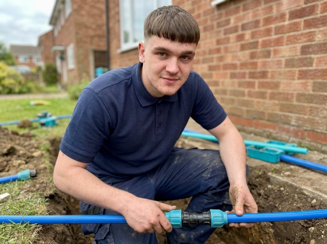 Lead water main replaced — Replaced the lead main with modern MDPE pipework with minimal excavation.